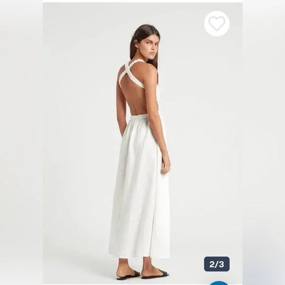 SIR the label Women’s White Alena Cross Over Maxi Dress. Sz 0 - Picture 2 of 10